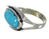 Southwestern Turquoise Genuine Sterling Silver Ring Size 5-1/4 QX83783
